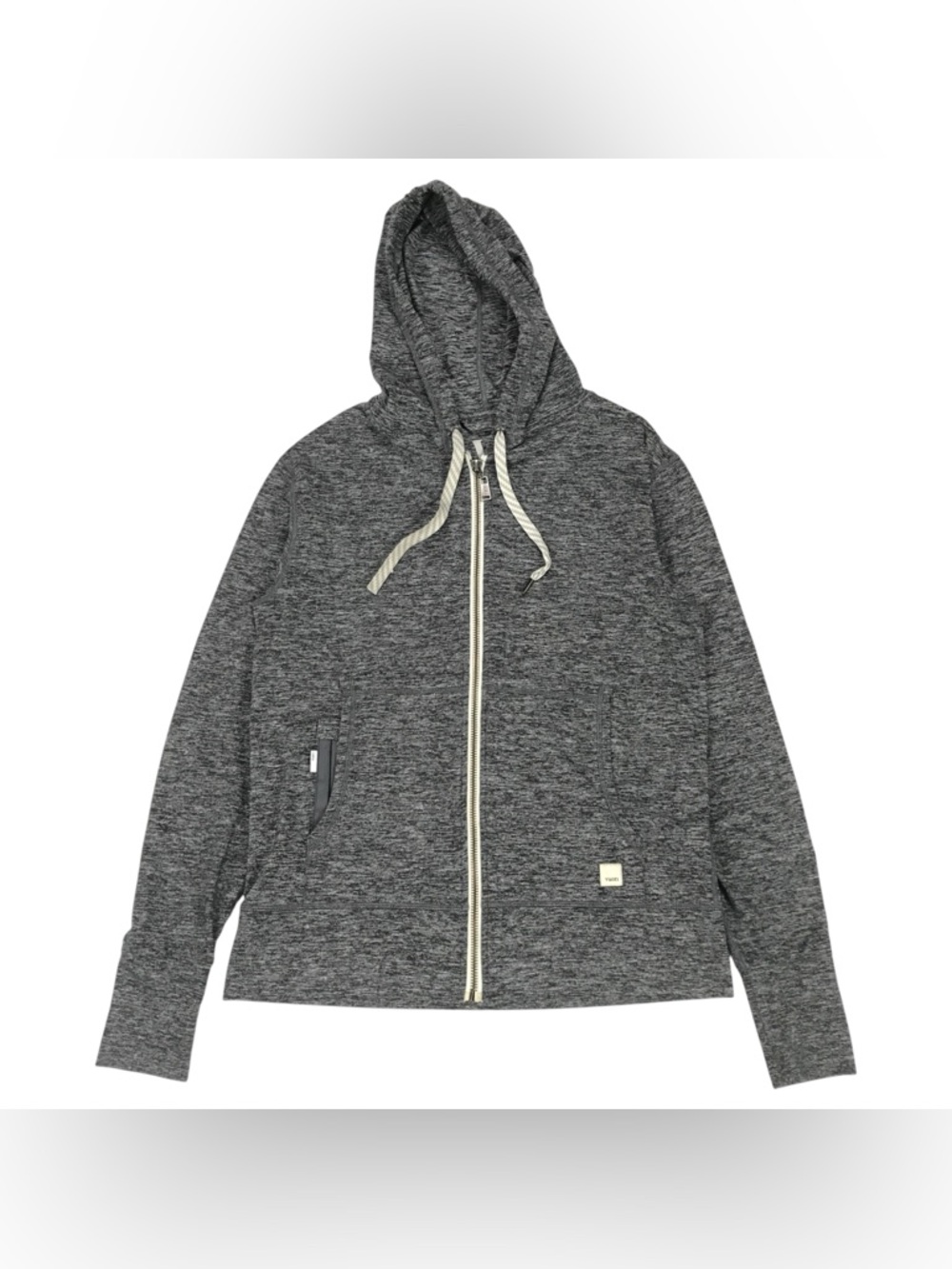 Vuori Halo Performance Hoodie 2.0 XS Extra Small Gray Sweatshirt Full Zip VW268
